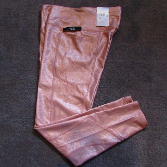 Vs Shiny Rose Gold Workout Legging 78 